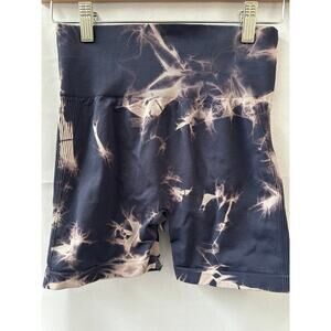 Women’s Blue Swirled Workout Short Size M